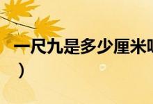 一尺九是多少厘米呀（一尺九是多少厘米腰圍）