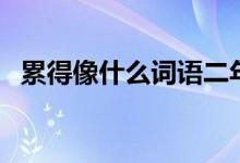 累得像什么詞語二年級（累得像什么比喻）