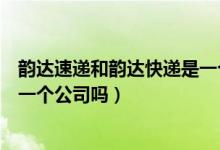 韻達(dá)速遞和韻達(dá)快遞是一個快遞嗎（韻達(dá)速遞和韻達(dá)快遞是一個公司嗎）