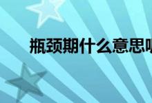 瓶頸期什么意思呢（瓶頸期什么意思）