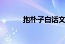 抱樸子白話(huà)文（抱樸子誰(shuí)寫(xiě)的）