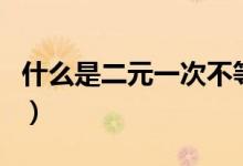 什么是二元一次不等式組(什么是二元化合物)