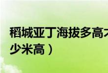 稻城亞丁海拔多高才有風(fēng)景（稻城亞丁海拔多少米高）