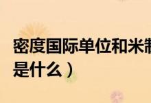 密度國際單位和米制單位換算（密度國際單位是什么）