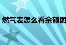 燃氣表怎么看余額圖片（燃氣表怎么看余額）
