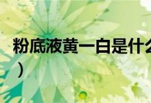 粉底液黃一白是什么意思（黃一白是什么意思）