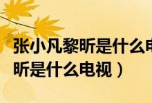 張小凡黎昕是什么電視劇里的人物（張小凡黎昕是什么電視）