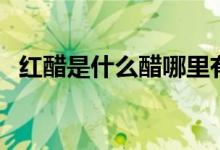 紅醋是什么醋哪里有賣（紅醋是什么做的）