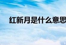 紅新月是什么意思（紅新月是什么組織）