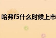 哈弗f5什么時候上市（哈弗F5什么時候上市）