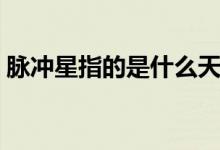 脈沖星指的是什么天體（脈沖星指的是什么）