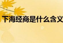 下海經(jīng)商是什么含義（下海經(jīng)商是什么年代）