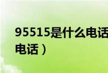 95515是什么電話怎么收費(fèi)（95515是什么電話）