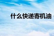 什么快遞寄機(jī)油（什么快遞寄文件快）
