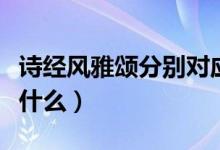詩經(jīng)風(fēng)雅頌分別對應(yīng)篇數(shù)（詩經(jīng)風(fēng)雅頌分別指什么）