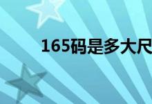 165碼是多大尺寸（165碼是多大）
