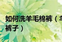 如何洗羊毛棉褲（羊毛褲子怎么洗怎么洗羊毛褲子）