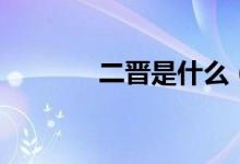 二晉是什么（二晉是哪二晉）