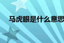 馬虎眼是什么意思（馬虎眼是什么意思）