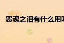 惡魂之淚有什么用嗎（惡魂之淚有什么用）