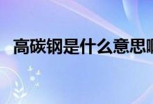 高碳鋼是什么意思?。ǜ咛间撌鞘裁床馁|）