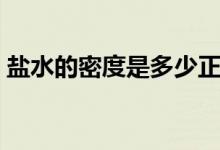 鹽水的密度是多少正常（鹽水的密度是多少）