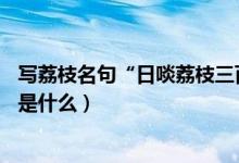 寫荔枝名句“日啖荔枝三百顆”,下半句是（荔枝三百顆上句是什么）