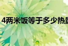 4兩米飯等于多少熱量（4兩米飯等于多少克）