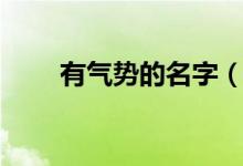有氣勢的名字（有氣勢的名字精選）