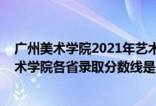 廣州美術(shù)學(xué)院2021年藝術(shù)生錄取分?jǐn)?shù)線文化（2021廣州美術(shù)學(xué)院各省錄取分?jǐn)?shù)線是多少）