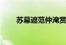 蘇幕遮范仲淹賞析（蘇幕遮范仲淹）