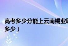 高考多少分能上云南錫業(yè)職業(yè)技術(shù)學(xué)院（2021錄取分?jǐn)?shù)線是多少）