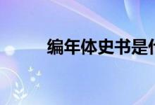 編年體史書是什么（編年體史書）