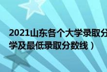 2021山東各個(gè)大學(xué)錄取分?jǐn)?shù)線（2021山東最難考的10所大學(xué)及最低錄取分?jǐn)?shù)線）