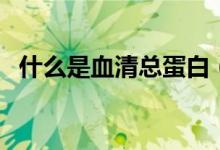 什么是血清總蛋白（什么是血清總膽紅素）