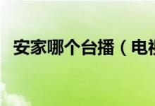 安家哪個臺播(電視劇《安家》播放信息)