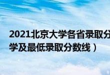 2021北京大學(xué)各省錄取分?jǐn)?shù)線（2021北京最難考的10所大學(xué)及最低錄取分?jǐn)?shù)線）