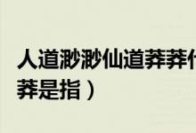 人道渺渺仙道莽莽什么意思（人道渺渺仙道莽莽是指）
