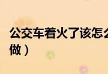 公交車著火了該怎么辦（公交車著火應(yīng)該如何做）