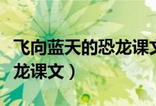 飛向藍(lán)天的恐龍課文筆記圖片（飛向藍(lán)天的恐龍課文）