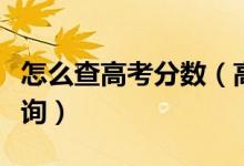 怎么查高考分?jǐn)?shù)（高考網(wǎng)上查分?jǐn)?shù)應(yīng)該怎么查詢）