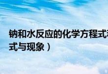 鈉和水反應的化學方程式和離子式（鈉和水反應的化學方程式與現(xiàn)象）