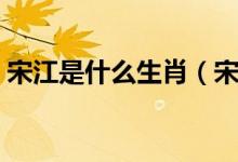 宋江是什么生肖（宋江被招安的時候什么年）