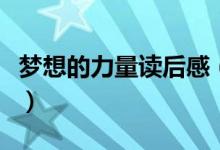 夢(mèng)想的力量讀后感（怎么寫讀夢(mèng)想的力量有感）