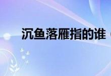 沉魚落雁指的誰（沉魚落雁指的是誰）
