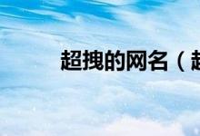 超拽的網(wǎng)名（超拽的網(wǎng)名有哪些）