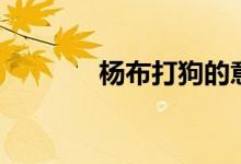 楊布打狗的意思（楊布打狗）