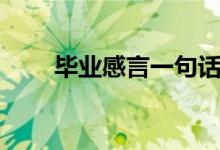 畢業(yè)感言一句話（畢業(yè)感言有什么）