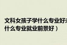 文科女孩子學(xué)什么專業(yè)好未來(lái)發(fā)展也好（2022年文科女生學(xué)什么專業(yè)就業(yè)前景好）