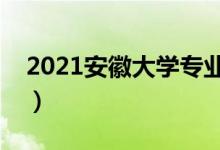 2021安徽大學(xué)專業(yè)排名（最好的專業(yè)有哪些）